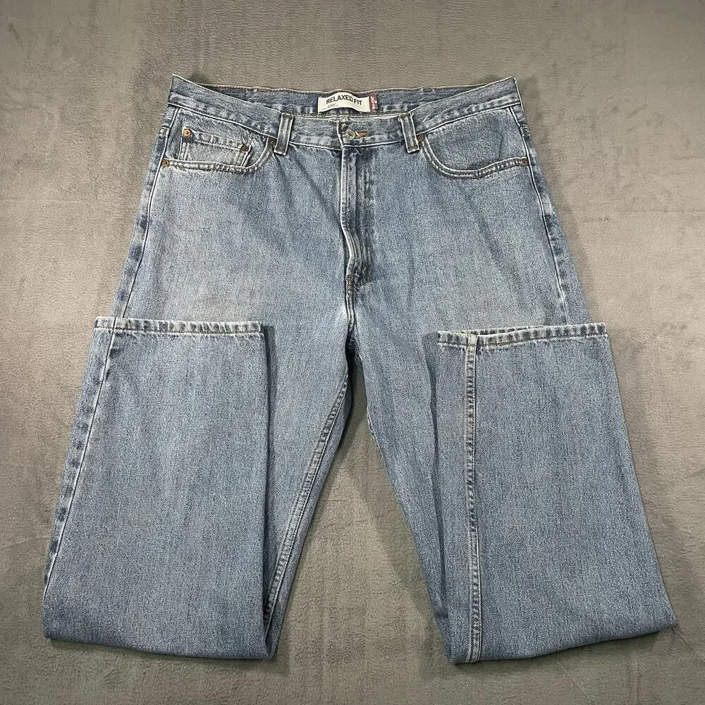 Levi’s 550 Jeans Light Wash Men’s 38x32 Relaxed Fit Straight Leg Distressed